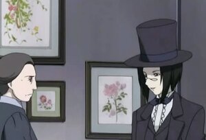 Rating: Safe Score: 0 Tags: 1boy 2boys black_hair facial_hair formal hat image laplace_no_ma multiple_boys mustache painting_(object) photo_(object) plant screenshot solo suit top_hat User: admin