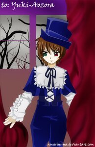 Rating: Safe Score: 0 Tags: 1girl blue_dress brown_hair dress frills green_eyes hat heterochromia image long_sleeves looking_at_viewer red_eyes solo souseiseki top_hat User: admin