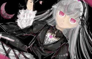 Rating: Safe Score: 0 Tags: 1girl bangs black_dress closed_mouth dress frilled_sleeves frills gothic_lolita hairband image lolita_fashion long_hair long_sleeves looking_at_viewer pink_eyes rose silver_hair solo suigintou User: admin