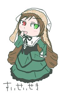 Rating: Safe Score: 0 Tags: 1girl :d black_ribbon blush brown_hair dress frills green_dress green_eyes heterochromia image long_hair long_sleeves looking_at_viewer open_mouth red_eyes ribbon simple_background smile solo suiseiseki very_long_hair white_background User: admin