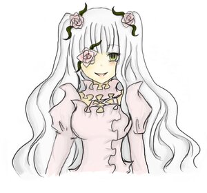 Rating: Safe Score: 0 Tags: 1girl dress eyepatch flower hair_flower hair_ornament image juliet_sleeves kirakishou long_hair pink_flower pink_rose puffy_sleeves rose smile solo striped thorns upper_body vertical_stripes very_long_hair white_hair User: admin