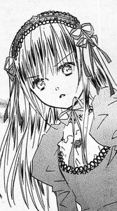 Rating: Safe Score: 0 Tags: 1girl dress greyscale hairband image lolita_hairband long_hair long_sleeves looking_at_viewer monochrome ribbon simple_background solo suigintou upper_body white_background User: admin