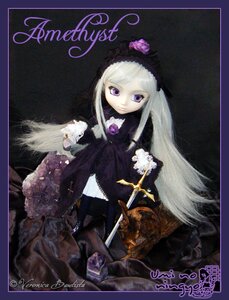 Rating: Safe Score: 0 Tags: 1girl doll dress flower frills lolita_fashion long_hair long_sleeves purple_eyes purple_rose rose solo suigintou very_long_hair white_hair wings User: admin