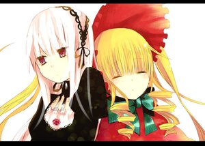 Rating: Safe Score: 0 Tags: 2girls blonde_hair closed_eyes dress drill_hair flower hairband image letterboxed long_hair long_sleeves looking_at_viewer multiple_girls pair rose shinku simple_background sleeping suigintou twin_drills User: admin