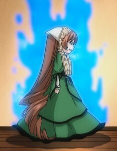 Rating: Safe Score: 0 Tags: 1girl blonde_hair blurry blurry_background blurry_foreground braid brown_hair day depth_of_field dress frills full_body green_dress image long_hair long_sleeves open_mouth outdoors profile smile solo standing suiseiseki very_long_hair User: admin