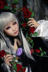 Rating: Safe Score: 0 Tags: 1girl bangs camellia fingernails flower lips long_hair nail_polish red_flower red_nails red_rose ring rose solo suigintou thorns upper_body User: admin