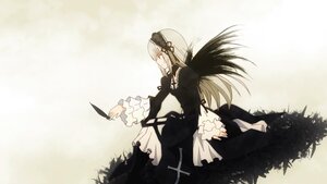 Rating: Safe Score: 0 Tags: 1girl black_dress black_wings closed_eyes dress feathers frills hairband image juliet_sleeves long_hair long_sleeves profile silver_hair sitting solo suigintou very_long_hair wings User: admin