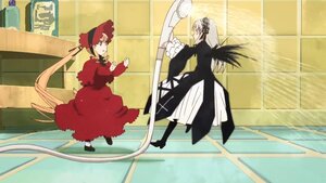 Rating: Safe Score: 0 Tags: bonnet dress frills image long_hair long_sleeves pair shinku suigintou very_long_hair User: admin