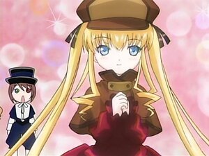 Rating: Safe Score: 0 Tags: 2girls blonde_hair blue_eyes brown_hair dress hat image long_hair long_sleeves looking_at_viewer multiple_girls pair pink_background shinku souseiseki top_hat very_long_hair User: admin