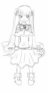 Rating: Safe Score: 0 Tags: 1girl boots brooch capelet dress full_body greyscale holding image long_hair long_sleeves looking_at_viewer monochrome shinku solo standing striped twintails vertical_stripes very_long_hair User: admin