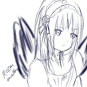 Rating: Safe Score: 0 Tags: 1girl blush choker closed_mouth eyebrows_visible_through_hair flower greyscale hair_flower hair_ornament hairband image long_hair looking_at_viewer monochrome simple_background sketch solo suigintou upper_body white_background User: admin