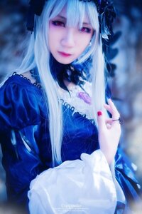 Rating: Safe Score: 0 Tags: 1girl blurry blurry_background closed_mouth depth_of_field dress flower frills jewelry lips long_hair long_sleeves looking_at_viewer red_eyes ribbon solo suigintou upper_body User: admin