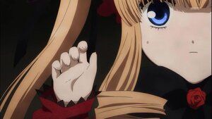 Rating: Safe Score: 0 Tags: 1girl blonde_hair blue_eyes bow close-up drill_hair face flower image long_hair red_flower red_rose rose shinku solo User: admin