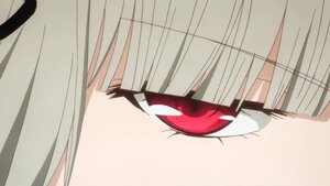Rating: Safe Score: 0 Tags: 1girl close-up eyebrows_visible_through_hair hair_over_eyes image multicolored_hair red_hair simple_background solo suigintou User: admin