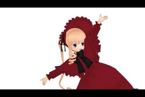 Rating: Safe Score: 0 Tags: 1girl blonde_hair blue_eyes bonnet bow dress image letterboxed long_sleeves looking_at_viewer outstretched_arms red_dress shinku simple_background solo twintails white_background User: admin