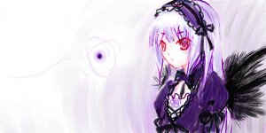 Rating: Safe Score: 0 Tags: 1girl bangs black_wings closed_mouth detached_collar dress flower frills hairband image long_hair long_sleeves looking_at_viewer puffy_sleeves rose silver_hair solo suigintou upper_body wings User: admin