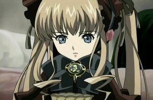 Rating: Safe Score: 0 Tags: 1girl blonde_hair blue_eyes bow expressionless image long_hair long_sleeves looking_at_viewer ribbon shinku sidelocks solo twintails upper_body User: admin