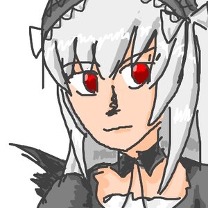 Rating: Safe Score: 0 Tags: 1girl bangs black_choker black_dress black_ribbon black_wings blush choker closed_mouth dress eyebrows_visible_through_hair frilled_hairband hair_between_eyes image portrait red_eyes ribbon simple_background solo suigintou white_background User: admin
