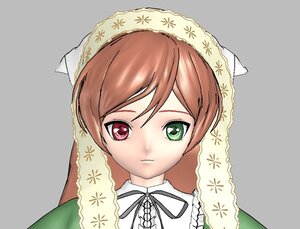 Rating: Safe Score: 0 Tags: 1girl bangs black_ribbon brown_hair closed_mouth dress frills green_eyes grey_background head_scarf heterochromia image long_sleeves looking_at_viewer red_eyes ribbon simple_background solo suiseiseki upper_body User: admin