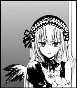 Rating: Safe Score: 0 Tags: 1girl black_border black_wings detached_collar dress greyscale hairband image letterboxed long_hair long_sleeves looking_at_viewer monochrome ribbon shikishi simple_background solo suigintou upper_body wings User: admin