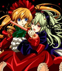 Rating: Safe Score: 0 Tags: 2girls blonde_hair blue_eyes dress drill_hair flower frills image long_hair long_sleeves multiple_girls open_mouth pair petals red_dress red_eyes ribbon rose shinku suigintou twintails User: admin