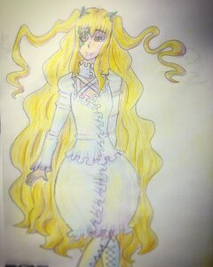 Rating: Safe Score: 0 Tags: 1girl blonde_hair dress frills image kirakishou long_hair long_sleeves puffy_sleeves solo traditional_media two_side_up very_long_hair watercolor_(medium) wavy_hair User: admin