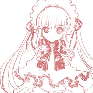 Rating: Safe Score: 0 Tags: 1girl blush bonnet bow bowtie dress frills hat image long_hair looking_at_viewer monochrome shinku simple_background solo twintails very_long_hair white_background User: admin