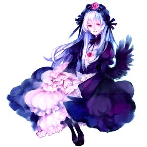 Rating: Safe Score: 0 Tags: 1girl bad_id bad_pixiv_id black_wings boots dress flower frills full_body hairband image long_hair long_sleeves looking_at_viewer out_(sxd) red_eyes rose rozen_maiden silver_hair smile solo suigintou white_background white_hair wings User: admin