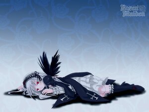 Rating: Safe Score: 0 Tags: 1girl black_wings boots dress feathers flower frills full_body hairband image long_hair long_sleeves looking_at_viewer lying red_eyes ribbon rose silver_hair solo suigintou wings User: admin