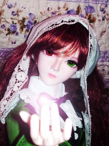 Rating: Safe Score: 0 Tags: 1girl bangs blurry brown_hair closed_mouth doll fingernails green_eyes hands heterochromia lips long_hair looking_at_viewer makeup red_eyes solo suiseiseki User: admin