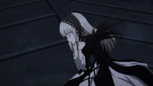 Rating: Safe Score: 0 Tags: 1girl black_dress black_wings closed_eyes dress frilled_sleeves frills hairband image long_hair long_sleeves ribbon silver_hair solo suigintou very_long_hair wings User: admin