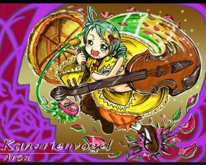 Rating: Safe Score: 0 Tags: 1girl eighth_note electric_guitar green_eyes green_hair guitar image instrument kanaria letterboxed microphone music musical_note open_mouth playing_instrument solo traditional_media User: admin