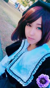 Rating: Safe Score: 0 Tags: blue_dress closed_mouth dress flower heterochromia lips looking_at_viewer photo red_eyes short_hair smile solo souseiseki traditional_media User: admin