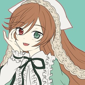 Rating: Safe Score: 0 Tags: 1girl black_ribbon brown_hair dress frills green_dress green_eyes head_scarf heterochromia image lolita_fashion long_hair long_sleeves looking_at_viewer open_mouth red_eyes ribbon simple_background smile solo suiseiseki User: admin