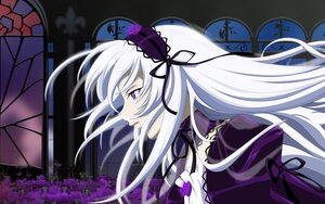 Rating: Safe Score: 0 Tags: 1girl black_ribbon dress flower frills hairband image long_hair long_sleeves profile puffy_sleeves purple_eyes purple_flower ribbon silver_hair solo suigintou wings User: admin