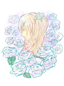 Rating: Safe Score: 0 Tags: 1girl blonde_hair blue_flower blue_rose flower hair_ornament image kirakishou long_hair profile rose side_ponytail sketch solo striped User: admin