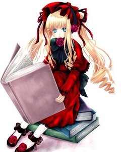 Rating: Safe Score: 0 Tags: 1girl auto_tagged blonde_hair blue_eyes bonnet bow dress flower full_body image long_hair long_sleeves looking_at_viewer pink_rose red_dress red_flower red_rose rose shinku shoes sitting solo white_legwear User: admin