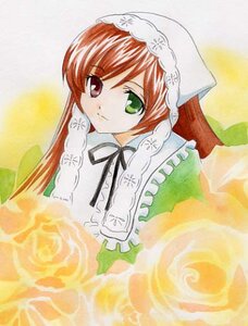 Rating: Safe Score: 0 Tags: 1girl auto_tagged brown_hair dress flower frills green_eyes hat head_scarf heterochromia image long_hair long_sleeves looking_at_viewer red_eyes simple_background solo suiseiseki User: admin