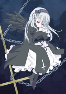 Rating: Safe Score: 0 Tags: 1girl black_wings boots broken broken_chain chain chained cuffs dress flail flower frills full_body hairband handcuffs image long_hair long_sleeves pocket_watch red_eyes ribbon shackles solo suigintou swing very_long_hair wings User: admin