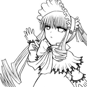 Rating: Safe Score: 0 Tags: 1girl bonnet dress drill_hair flower frills greyscale image long_hair long_sleeves monochrome ribbon rose shinku simple_background solo twin_drills upper_body white_background User: admin