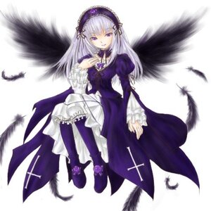 Rating: Safe Score: 0 Tags: 1girl black_feathers black_wings boots dress feathered_wings feathers frills full_body hairband image long_hair long_sleeves looking_at_viewer silver_hair solo suigintou wings User: admin
