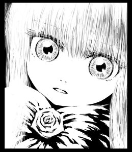 Rating: Safe Score: 0 Tags: 1girl bangs black_border blunt_bangs bow bowtie circle_cut close-up eyes face flower greyscale heart image iseki_(kuroshura_no_tabiji) letterboxed looking_at_viewer lowres monochrome one-eyed pillarboxed rose rozen_maiden shinku solo windowboxed User: admin