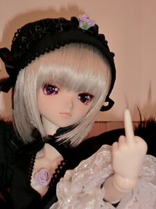 Rating: Safe Score: 0 Tags: 1girl bangs black_dress choker closed_mouth doll dress flower gothic_lolita hairband lips lolita_fashion long_sleeves looking_at_viewer purple_eyes rose silver_hair solo suigintou upper_body User: admin