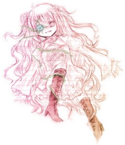 Rating: Safe Score: 0 Tags: 1girl dress flower hair_flower hair_ornament image kirakishou long_hair monochrome pink_hair rose solo very_long_hair User: admin