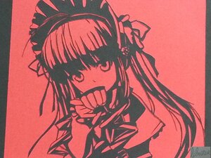 Rating: Safe Score: 0 Tags: 1girl bow dress hairband image long_hair monochrome red_background shinku simple_background solo traditional_media upper_body User: admin