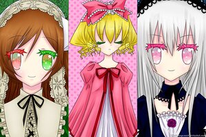 Rating: Safe Score: 0 Tags: 3girls blonde_hair bow brown_hair closed_eyes dress drill_hair frills green_eyes hairband heterochromia hina_ichigo image long_hair long_sleeves looking_at_viewer multiple multiple_girls pink_bow red_eyes short_hair siblings silver_hair sisters smile suigintou suiseiseki tagme User: admin