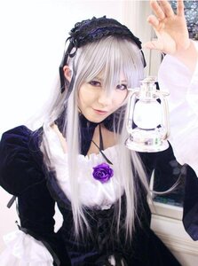 Rating: Safe Score: 0 Tags: 1girl dress flower frills gothic_lolita hairband lolita_fashion long_hair long_sleeves looking_at_viewer rose silver_hair solo suigintou upper_body User: admin