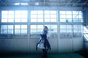 Rating: Safe Score: 0 Tags: 1girl black_footwear black_legwear blue_theme boots dress indoors solo standing suigintou window User: admin