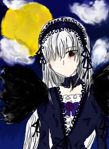 Rating: Safe Score: 0 Tags: 1girl black_dress black_ribbon black_wings detached_collar dress flower frills hairband image lolita_hairband long_hair long_sleeves looking_at_viewer red_eyes ribbon rose silver_hair sky solo suigintou upper_body wings User: admin