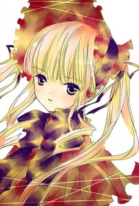 Rating: Safe Score: 0 Tags: 1girl bangs blonde_hair blue_eyes bonnet dress drill_hair image long_hair looking_at_viewer shinku simple_background solo twin_drills twintails upper_body white_background User: admin